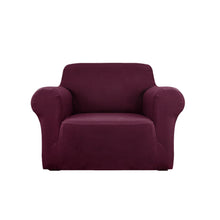 Load image into Gallery viewer, Artiss Sofa Cover Elastic Stretchable Couch Covers Burgundy 1 Seater