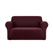Load image into Gallery viewer, Artiss Sofa Cover Elastic Stretchable Couch Covers Burgundy 2 Seater