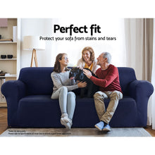 Load image into Gallery viewer, Artiss Sofa Cover Elastic Stretchable Couch Covers Navy 3 Seater