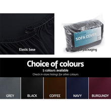 Load image into Gallery viewer, Artiss Sofa Cover Elastic Stretchable Couch Covers Black 4 Seater