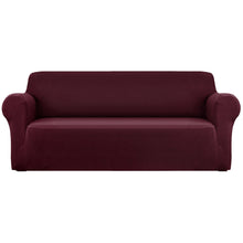 Load image into Gallery viewer, Artiss Sofa Cover Elastic Stretchable Couch Covers Burgundy 4 Seater