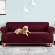 Load image into Gallery viewer, Artiss Sofa Cover Elastic Stretchable Couch Covers Burgundy 4 Seater