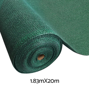 Instahut 50% Sun Shade Cloth Shadecloth Sail Roll Mesh 1.83x20m 100gsm Green