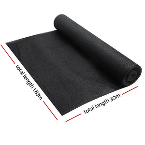 Instahut 50% Sun Shade Cloth Shadecloth Sail Roll Mesh 1.83x30m 100gsm Black
