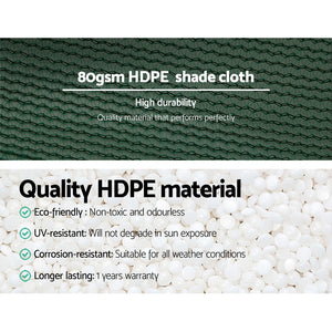 Instahut 1.83x50m 30% UV Shade Cloth Shadecloth Sail Garden Mesh Roll Outdoor Green