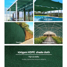 Load image into Gallery viewer, Instahut 50% Sun Shade Cloth Shadecloth Sail Roll Mesh 3.66x10m 100gsm Green