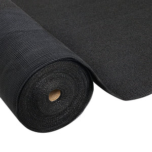 Instahut 3.66x10m 50% UV Shade Cloth Shadecloth Sail Garden Mesh Roll Outdoor Black