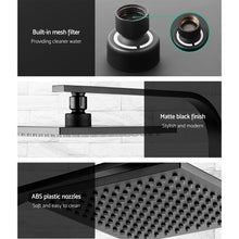 Load image into Gallery viewer, Cefito WElS 8&#39;&#39; Rain Shower Head Set Square High Pressure Wall Arm DIY Black