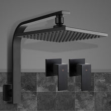 Load image into Gallery viewer, Cefito WElS 8&#39;&#39; Rain Shower Head Taps Square High Pressure Wall Arm DIY Black