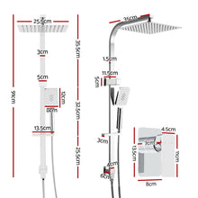 Load image into Gallery viewer, Cefito WELS 10&#39;&#39; Rain Shower Head Mixer Square Handheld High Pressure Wall Chrome