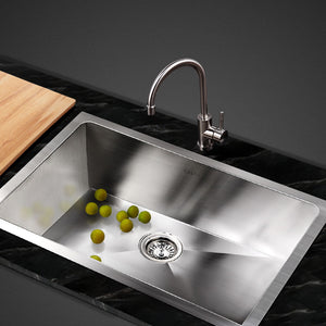Cefito 30cm x 45cm Stainless Steel Kitchen Sink Under/Top/Flush Mount Silver
