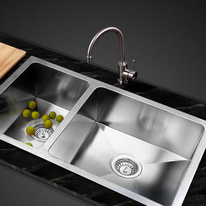 Cefito 71cm x 45cm Stainless Steel Kitchen Sink Under/Top/Flush Mount Silver