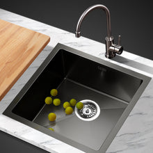 Load image into Gallery viewer, Cefito 44cm x 44cm Stainless Steel Kitchen Sink Under/Top/Flush Mount Black