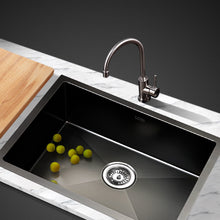 Load image into Gallery viewer, Cefito 60cm x 45cm Stainless Steel Kitchen Sink Under/Top/Flush Mount Black