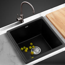 Load image into Gallery viewer, Cefito Stone Kitchen Sink 450X450MM Granite Under/Topmount Basin Bowl Laundry Black