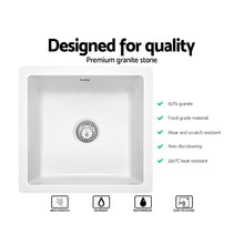 Load image into Gallery viewer, Cefito Stone Kitchen Sink 450X450MM Granite Under/Topmount Basin Bowl Laundry White