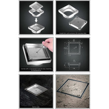 Load image into Gallery viewer, 115x115mm Stainless Steel Shower Grate Tile Insert Drain Square Bathroom