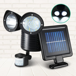 4X 22 LED Solar Powered Dual Light Security Motion Sensor Flood Lamp Outdoor
