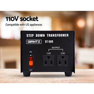 Giantz Stepdown Transformer 500W 240V to 110V