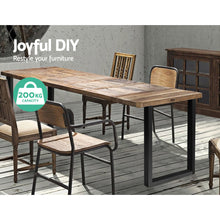 Load image into Gallery viewer, Artiss 2x Coffee Dining Steel Table Legs 71x50CM Industrial Vintage Bench Metal Box