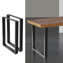 Load image into Gallery viewer, Artiss 2x Coffee Dining Steel Table Legs 71x50CM Industrial Vintage Bench Metal Box