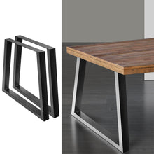 Load image into Gallery viewer, Artiss 2x Coffee Dining Table Legs 71x65/90CM Industrial Vintage Bench Metal Trapezoid