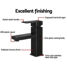 Load image into Gallery viewer, Cefito Basin Mixer Tap Faucet Bathroom Vanity Counter Top WELS Standard Brass Black