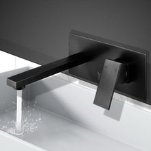 Load image into Gallery viewer, Cefito WELS Bathroom Tap Wall Square Black Basin Mixer Taps Vanity Brass Faucet