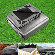 Load image into Gallery viewer, Instahut 3.6x4.8m Tarp Camping Tarps Poly Tarpaulin Heavy Duty Cover 180gsm Silver
