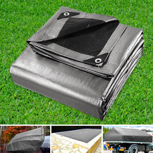 Load image into Gallery viewer, Instahut 3.6x4.8m Tarp Camping Tarps Poly Tarpaulin Heavy Duty Cover 180gsm Silver