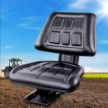 Load image into Gallery viewer, Giantz PU Leather Tractor Seat with Sliding Track - Black