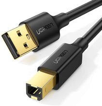 Load image into Gallery viewer, UGREEN USB 2.0 A Male to B Male Printer Cable 3m Black 10351