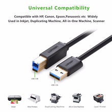 Load image into Gallery viewer, UGREEN USB 3.0 A Male to B Male Cable 2M (10372)