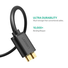 Load image into Gallery viewer, UGREEN USB 3.0 A Male to Micro USB 3.0 Male Cable - Black 2M (10843)