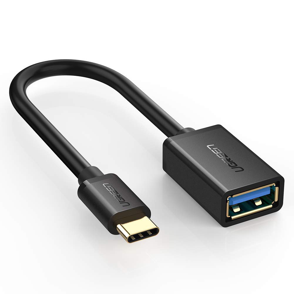 UGREEN USB Type-C Male to USB 3.0 Type A Female OTG Cable - Black 15CM (30701)