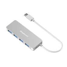 Load image into Gallery viewer, Simplecom CH320 Ultra Slim Aluminium USB 3.1 Type C to 4 Port USB 3.0 Hub Silver
