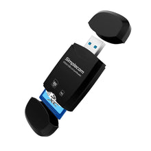 Load image into Gallery viewer, Simplecom CR303 2 Slot SuperSpeed USB 3.0 Card Reader with Dual Caps