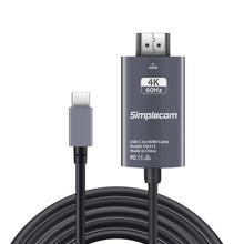 Load image into Gallery viewer, Simplecom DA312 USB 3.1 Type C to HDMI Cable 2M 4K@60Hz Aluminium HDCP
