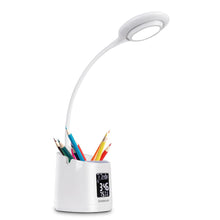 Load image into Gallery viewer, Simplecom EL621 LED Desk Lamp with Pen Holder and Digital Clock Rechargeable