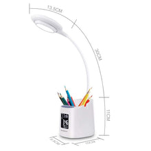 Load image into Gallery viewer, Simplecom EL621 LED Desk Lamp with Pen Holder and Digital Clock Rechargeable