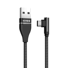 Load image into Gallery viewer, KIVEE CG011 Angle iPhone Charging Cable 1M Black