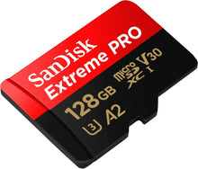 Load image into Gallery viewer, SANDISK  SDSQXCY-128G-GN6MA TF Extreme PRO A2 V30 UHS-I/U3 170R/90W WITH SD ADAPTER