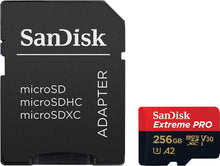 Load image into Gallery viewer, SANDISK  SDSQXCZ-256G-GN6MA TF Extreme PRO A2 V30 UHS-I/U3 170R/90W WITH SD ADAPTER
