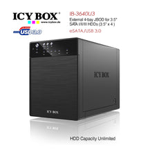 Load image into Gallery viewer, ICY BOX IB-3640SU3 External 4-bay JBOD system for 3.5 Inch SATA HDDs