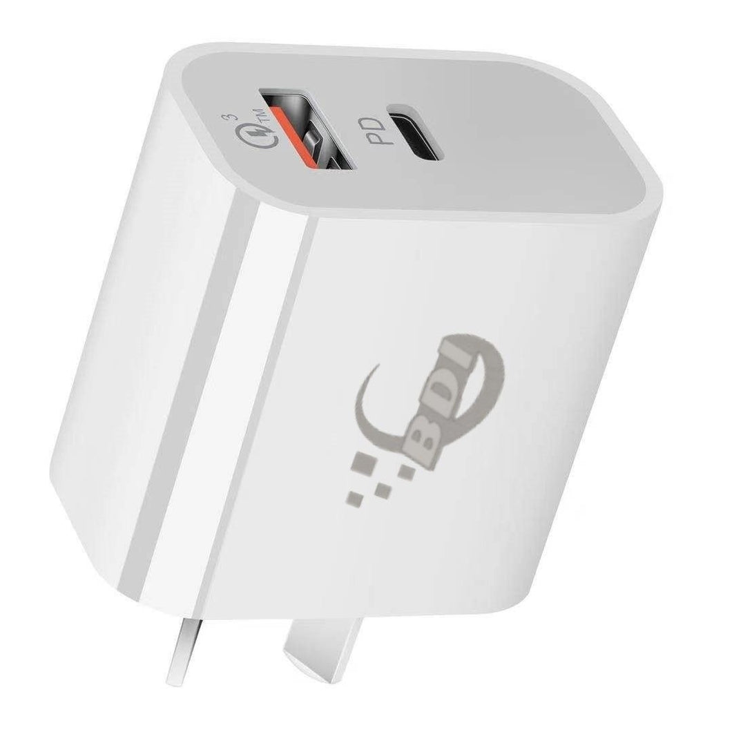 BDI 18W PD Quick Charger AU plug with USB and Type C Port  SDC-18WACB