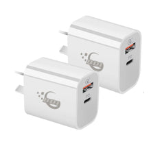 Load image into Gallery viewer, BDI 18W PD Quick Charger AU plug with USB and Type C Port  SDC-18WACB -2pack