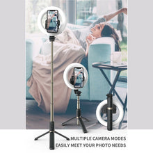 Load image into Gallery viewer, TEQ Q07 Bluetooth Ring Light Selfie Stick  + Tripod stand