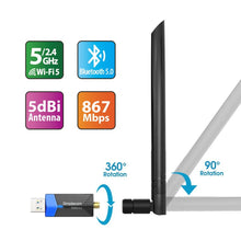 Load image into Gallery viewer, Simplecom NW632 Wi-Fi 5 Bluetooth 5.0 USB Adapter Dual Band AC1200
