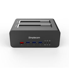 Load image into Gallery viewer, Simplecom SD352 USB 3.0 to Dual SATA Aluminium Docking Station with 3-Port Hub and 1 Port 2.1A USB Charger
