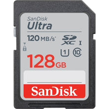 Load image into Gallery viewer, SANDISK SDSDUN4-128G-GN6IN  SDXC Ultra UHS-I Class 10 , U1, 120mb/s read &amp;10mb/s write